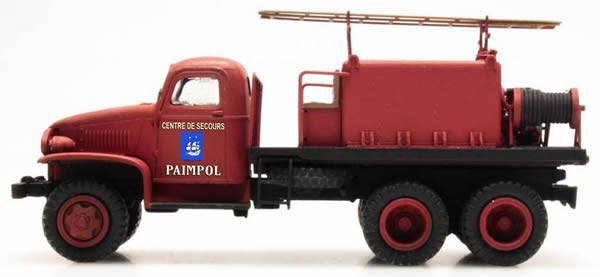 REE Modeles CB-079 - GMC C.C.F.L Tank Truck for Forest Fire Froger Steel Cabin PAIMPOL